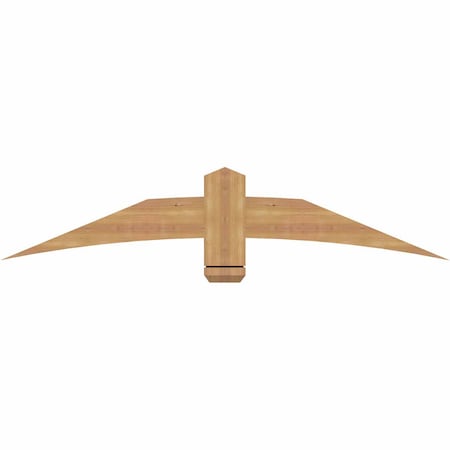 Ekena Millwork Bellingham Timber Gable Bracket, Western Red Cedar, 60"W x 12"H x 1 1/2"D x 5 1/2"F, 5/12 Pitch GBW060X12X0206BEL00SWR